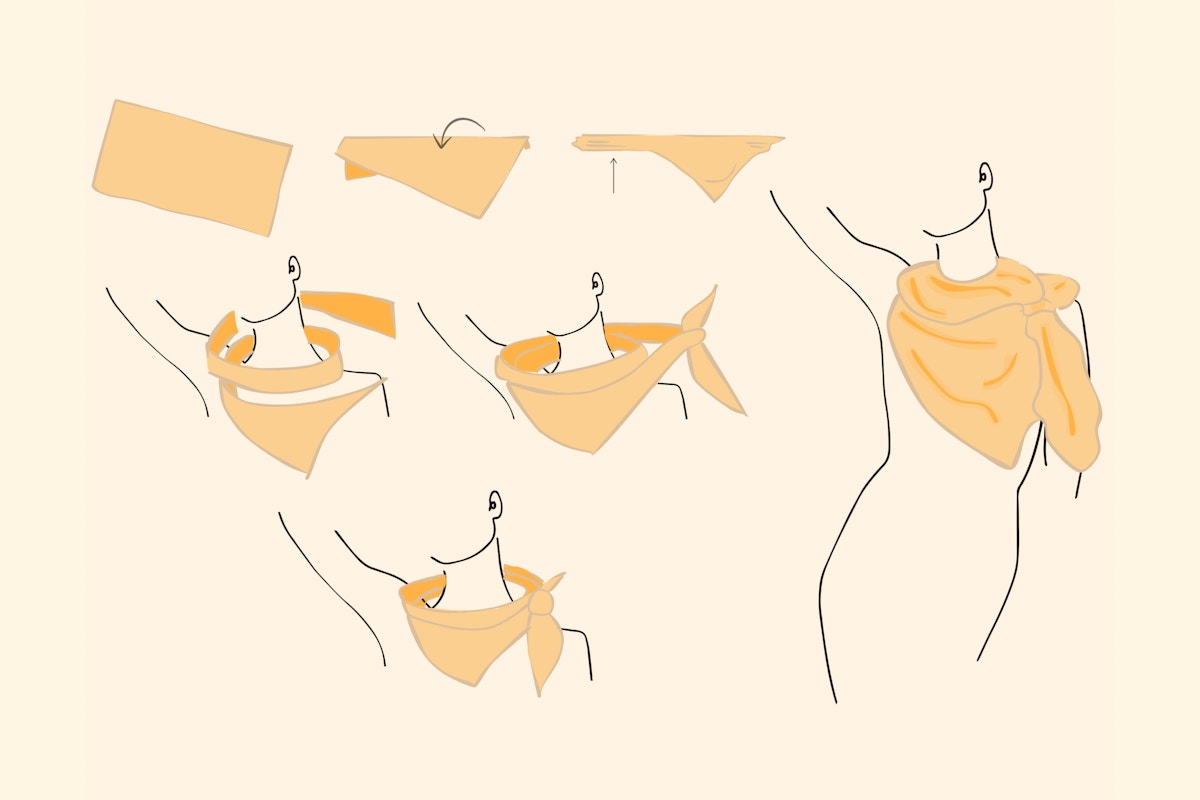 Bonita styling tip – Knoop een sjaal in stewardess-look voor een elegante, tijdloze dameslook