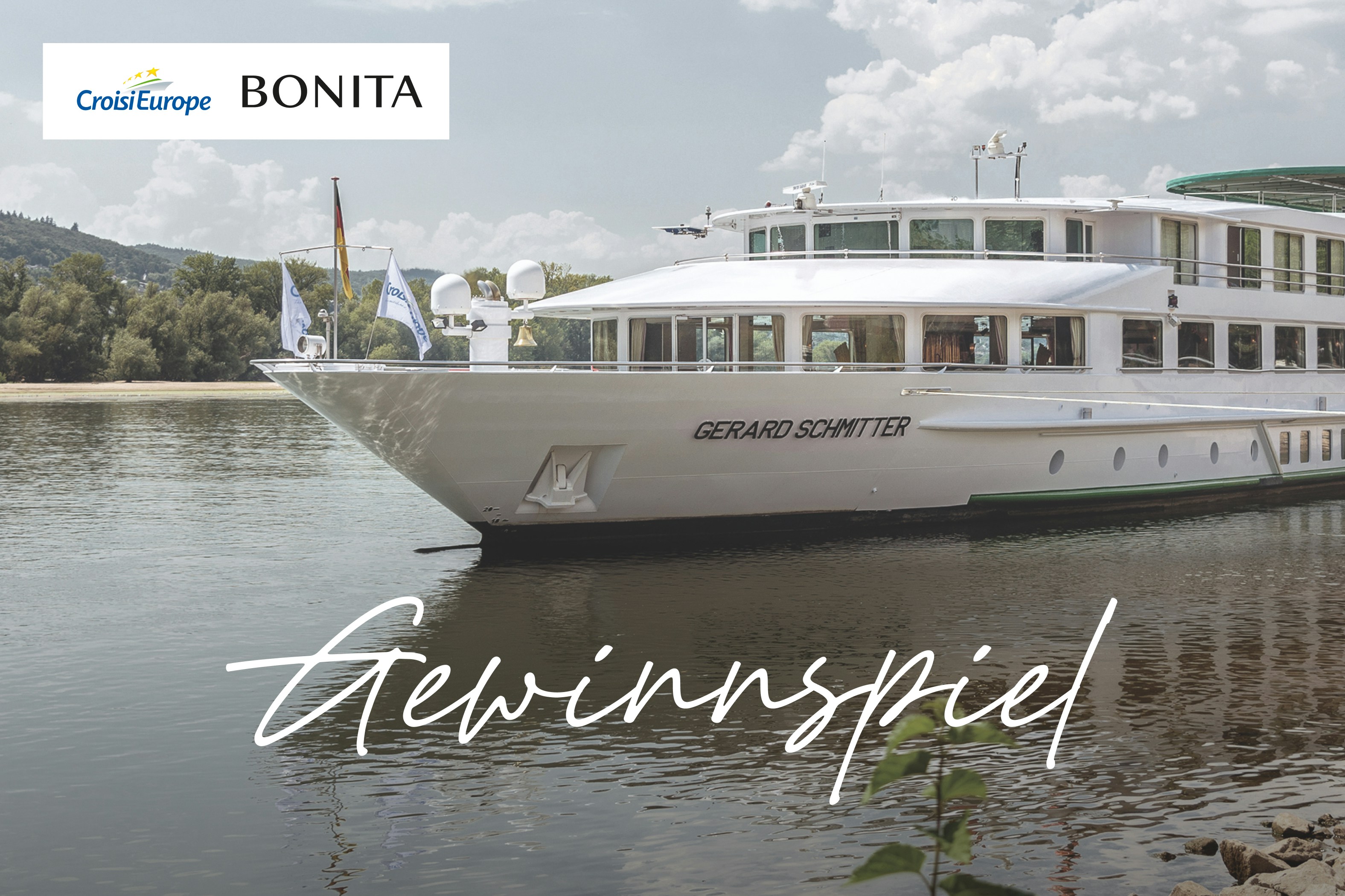 Bonita Gewinnspiel - kleines Schiff auf einem Fluss