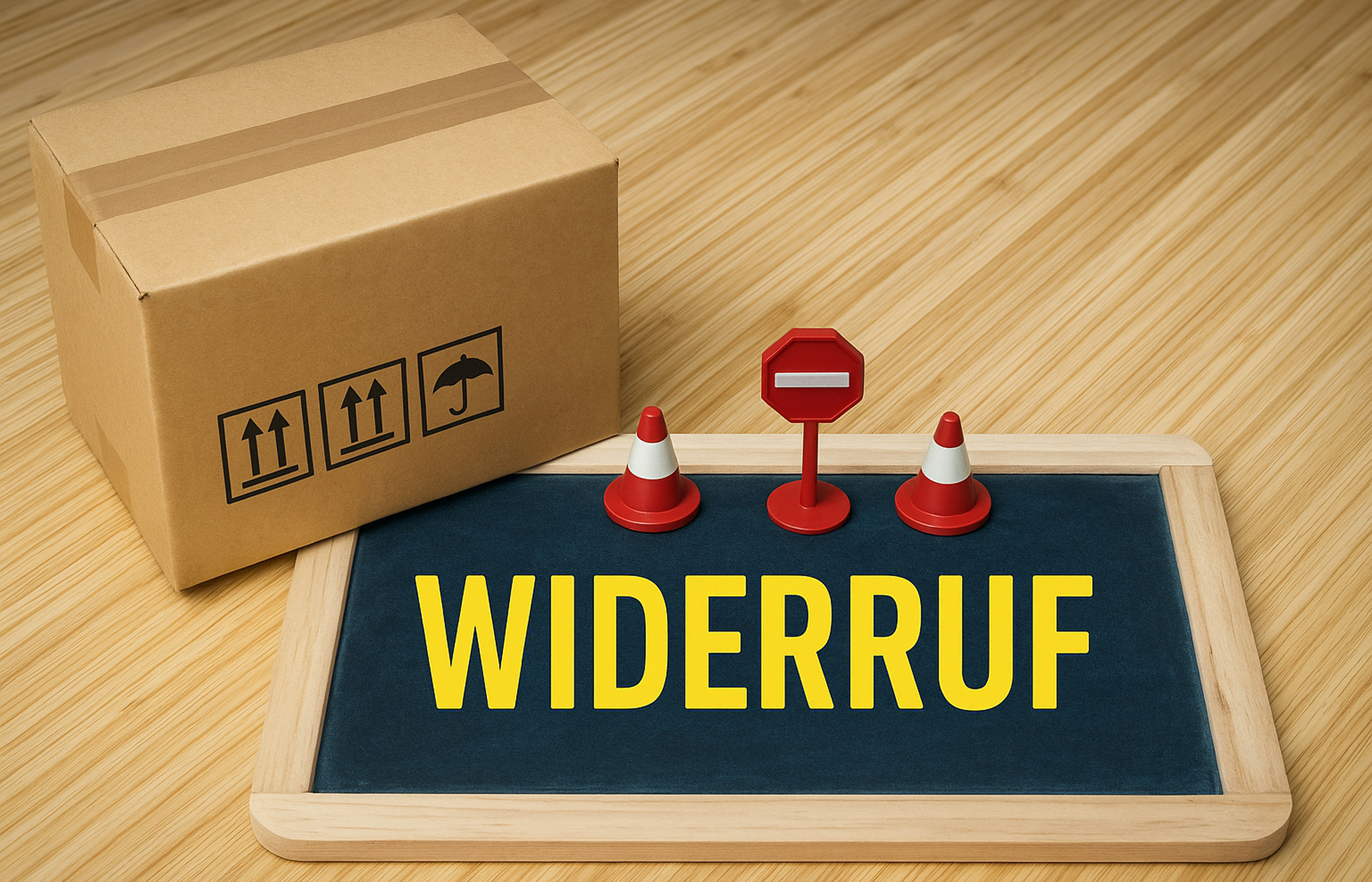 Bonita-pakket en een bordje met daarop “Herroeping”