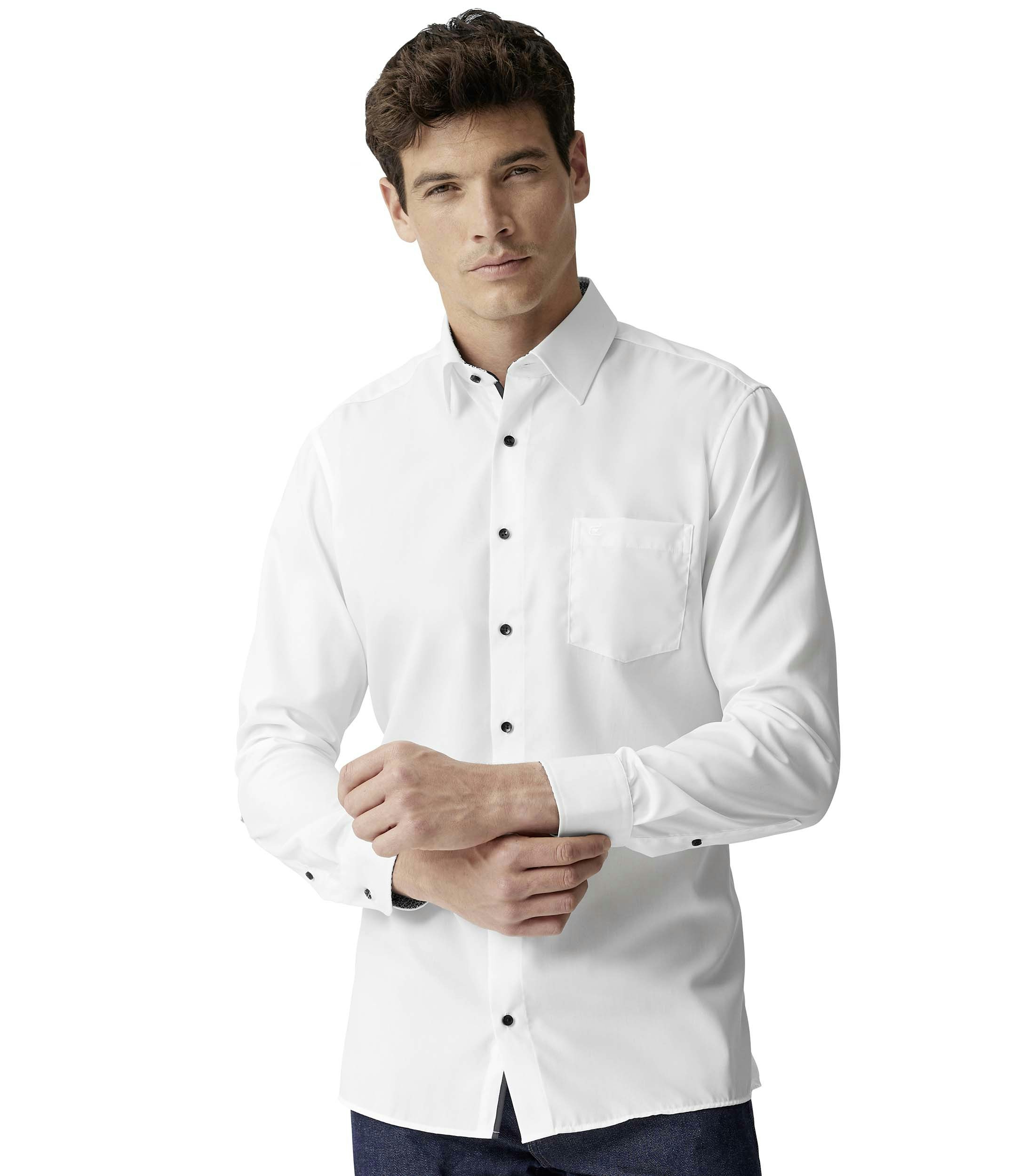 Weißes Uni Hemd von CASAMODA