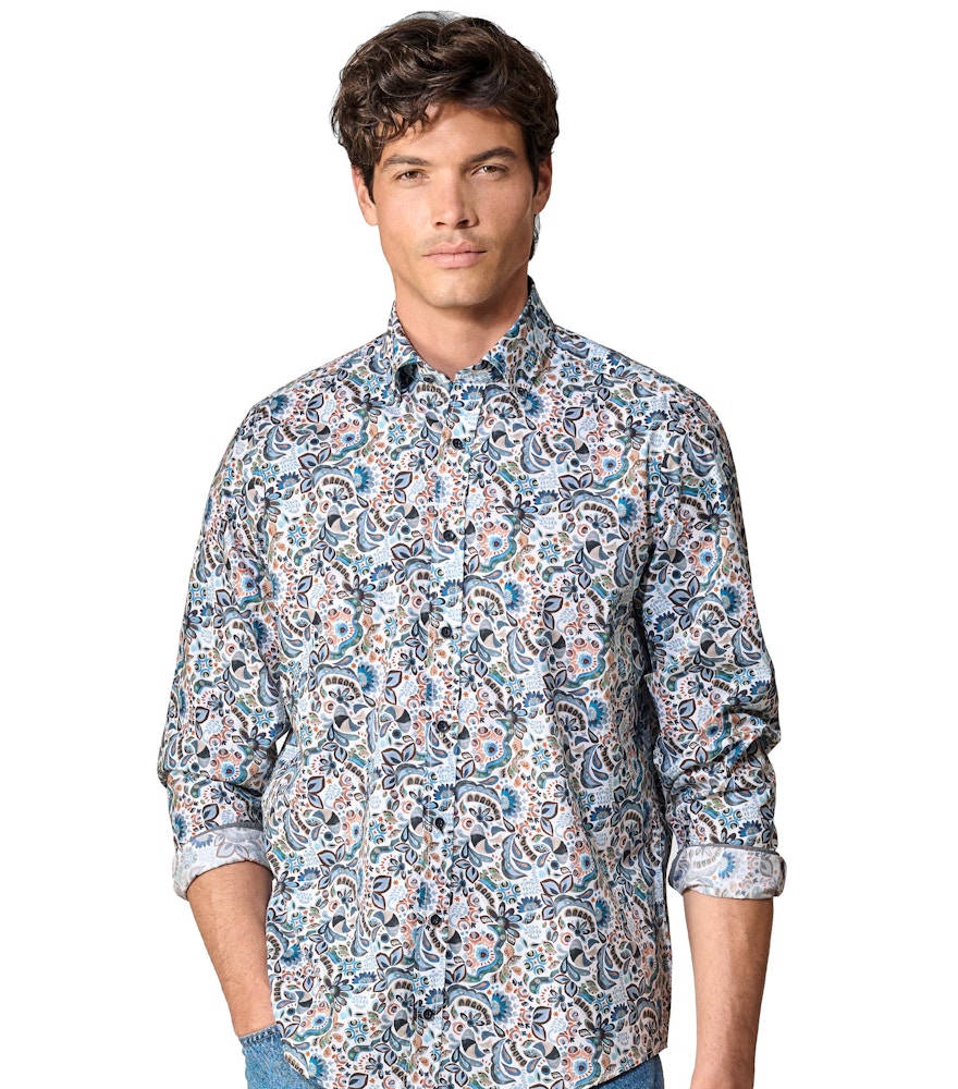 Blaues Hemd mit Print von CASAMODA