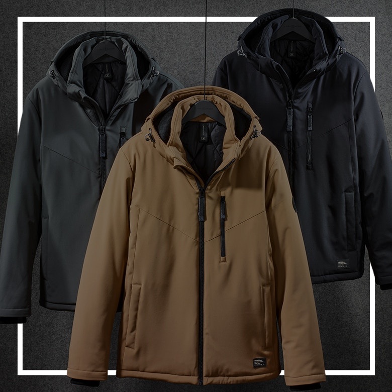 Hängende Jacken von CASAMODA mit schwarzem Overlayer