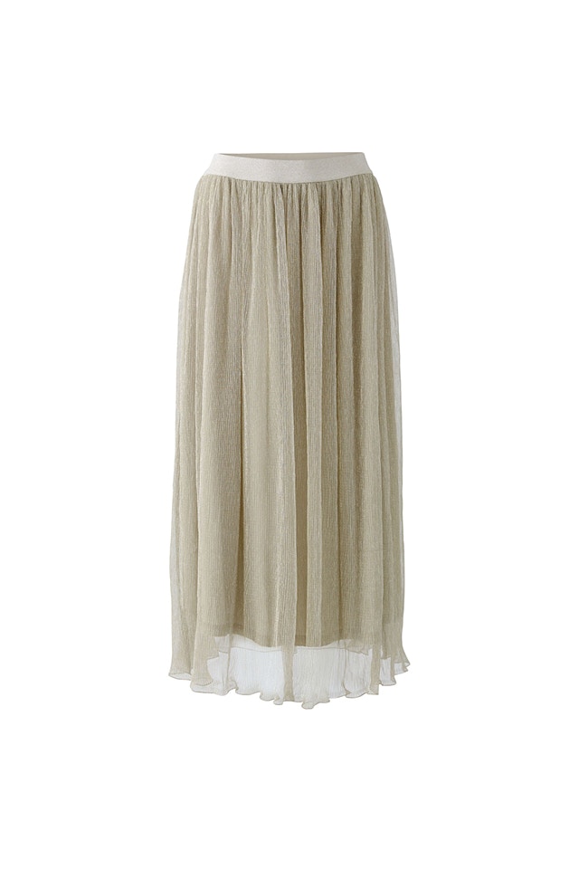 Langer Rock in beige.