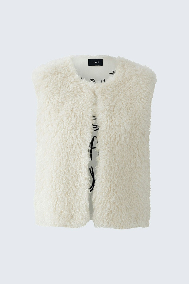 A white plush waistcoat.