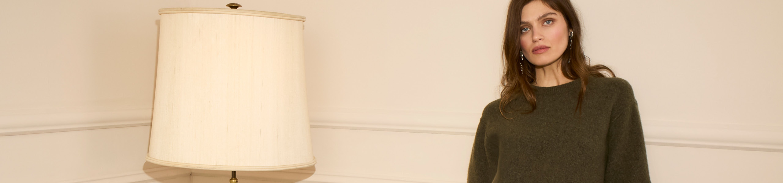 Woman with a green jumper.