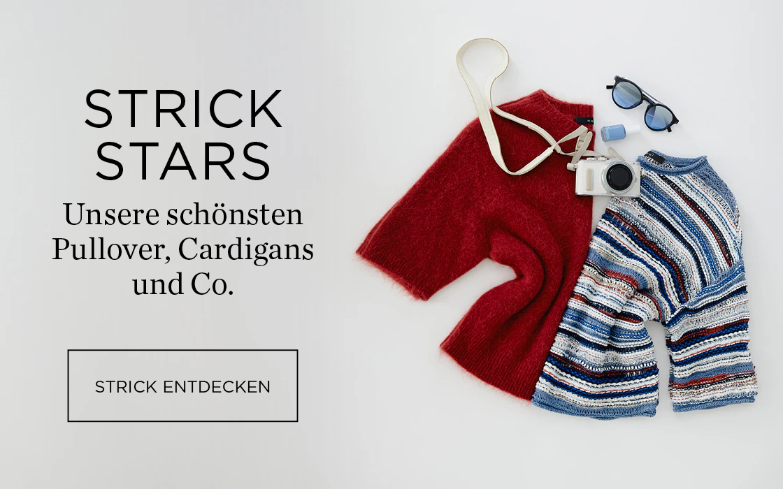 Pullover in rot und bunt gestreift mit Schriftzug: Strick Stars: Unsere schönsten Pullover, Cardigans und Co.
