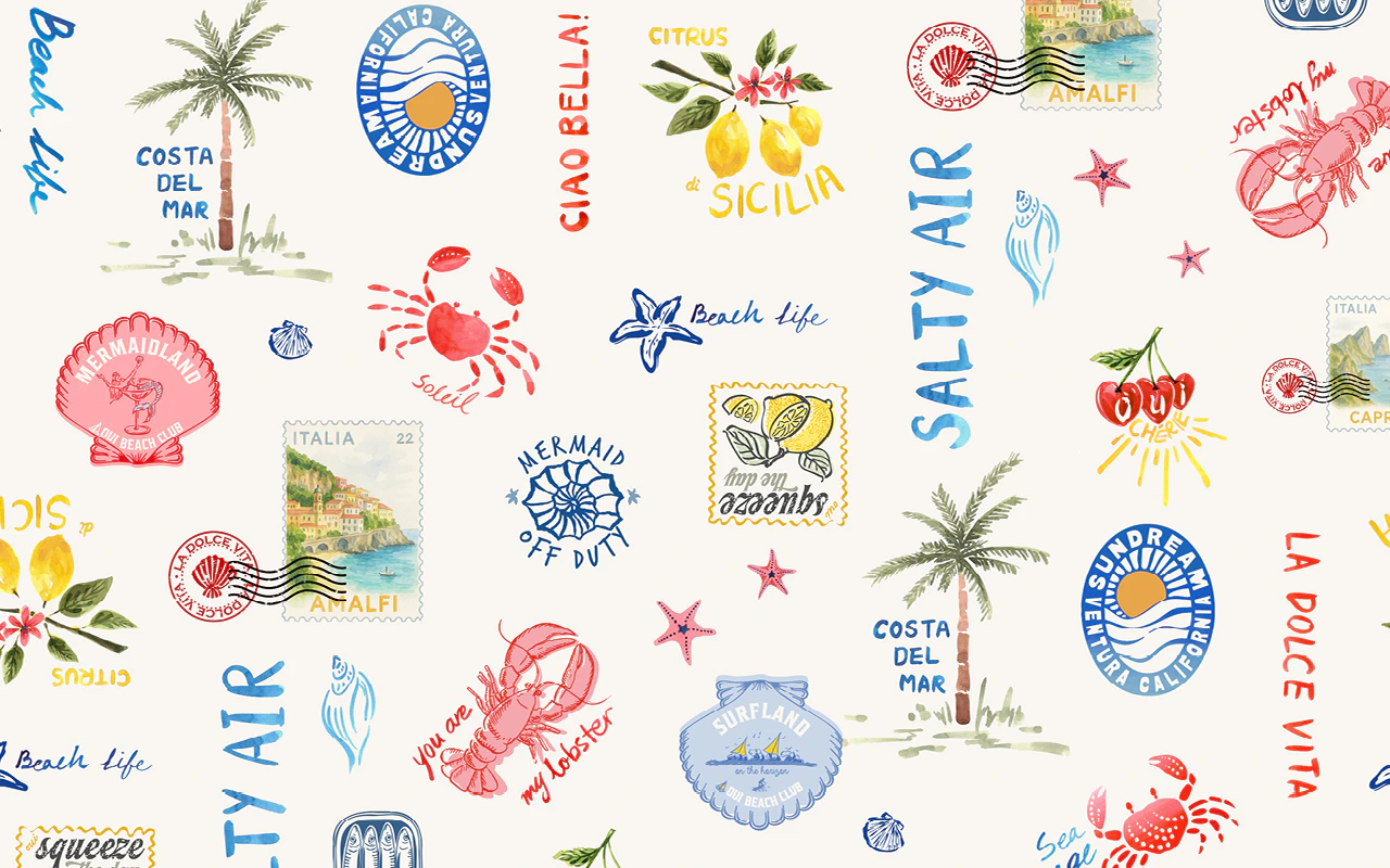 Various maritime, beach or holiday scenes
