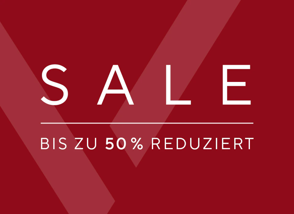 Rote Sale Graifk mit der Aufschrift Sale bis zu 50% reduziert